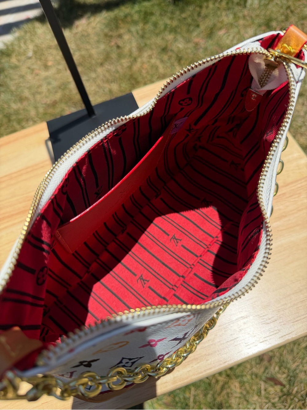 NEW LV Print Boulogne PM Multicolor Rainbow Monogram Empreinte Shoulder Bag - Picture 8 of 9